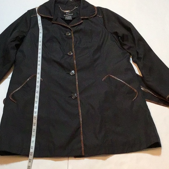 DENNIS BASSO DARK GREEN BELT TRENCH COAT SZ S - Picture 9 of 11